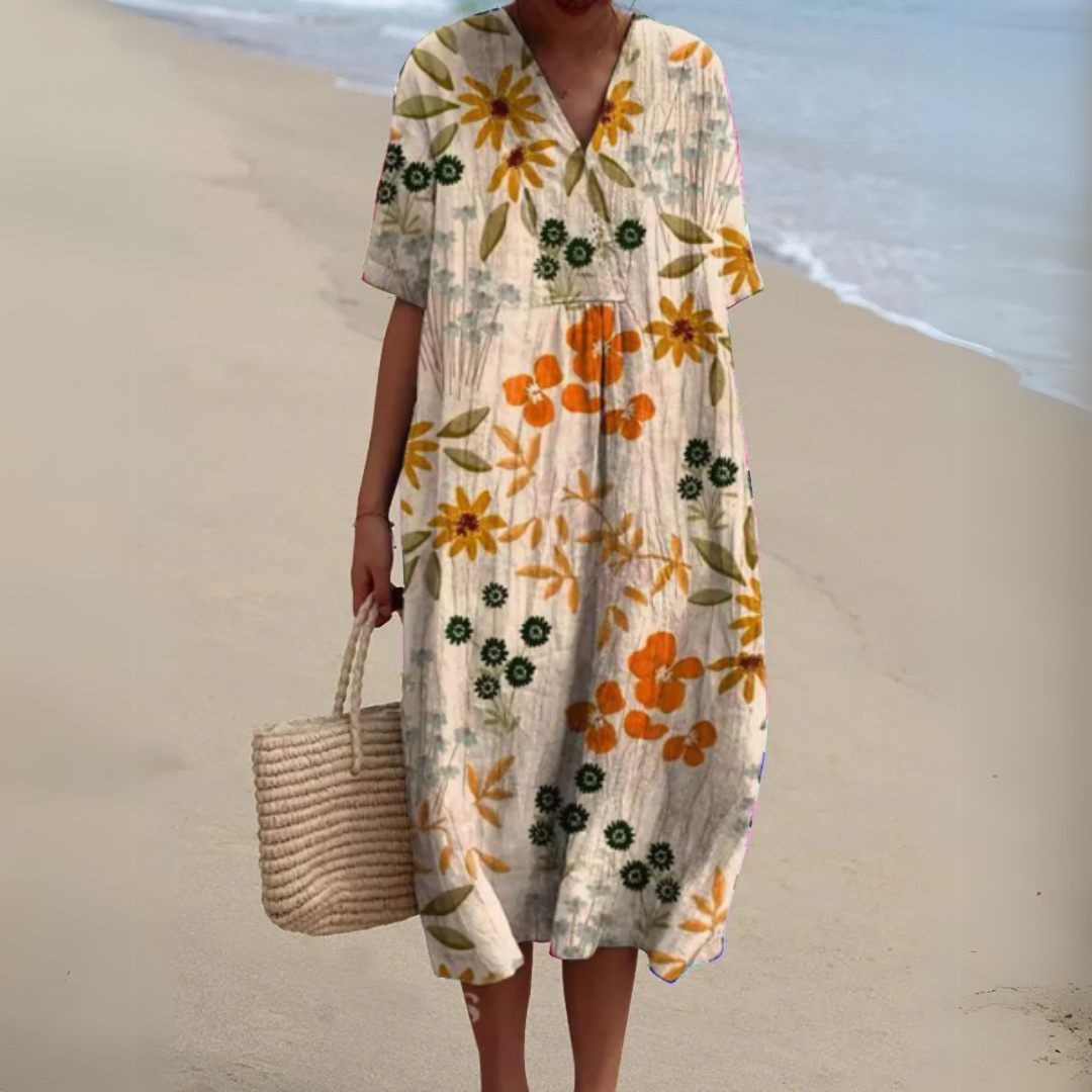 Nathalie - Elegant Floral Dress