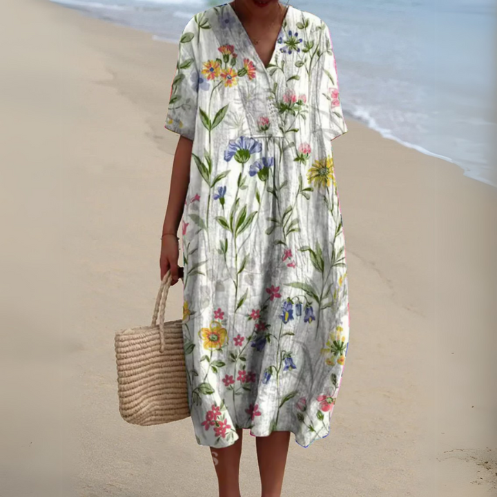 Nathalie - Elegant Floral Dress