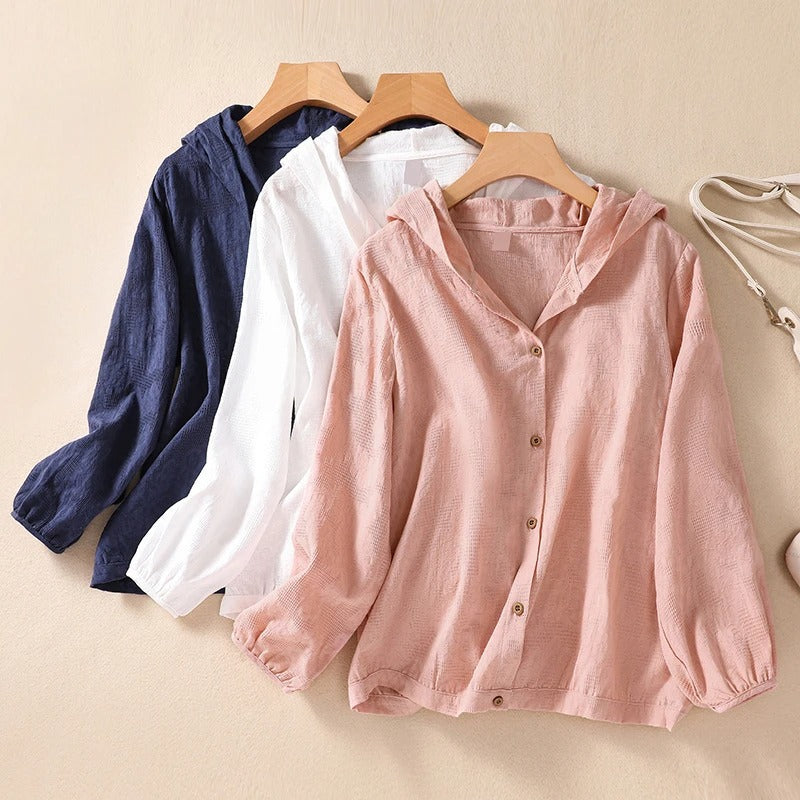 Miri - Lightweight Linen Hoodie