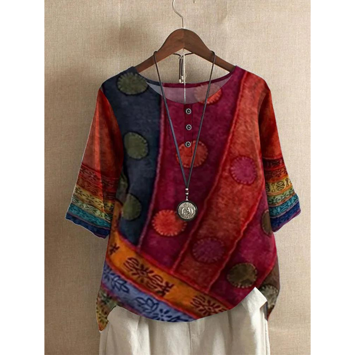 Valarie - Colourful Bohemian Top