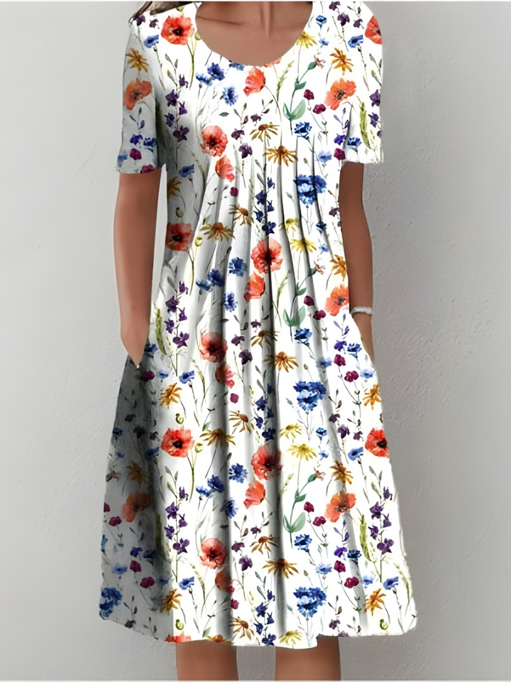 Cäcilia - Pleated Floral Dress