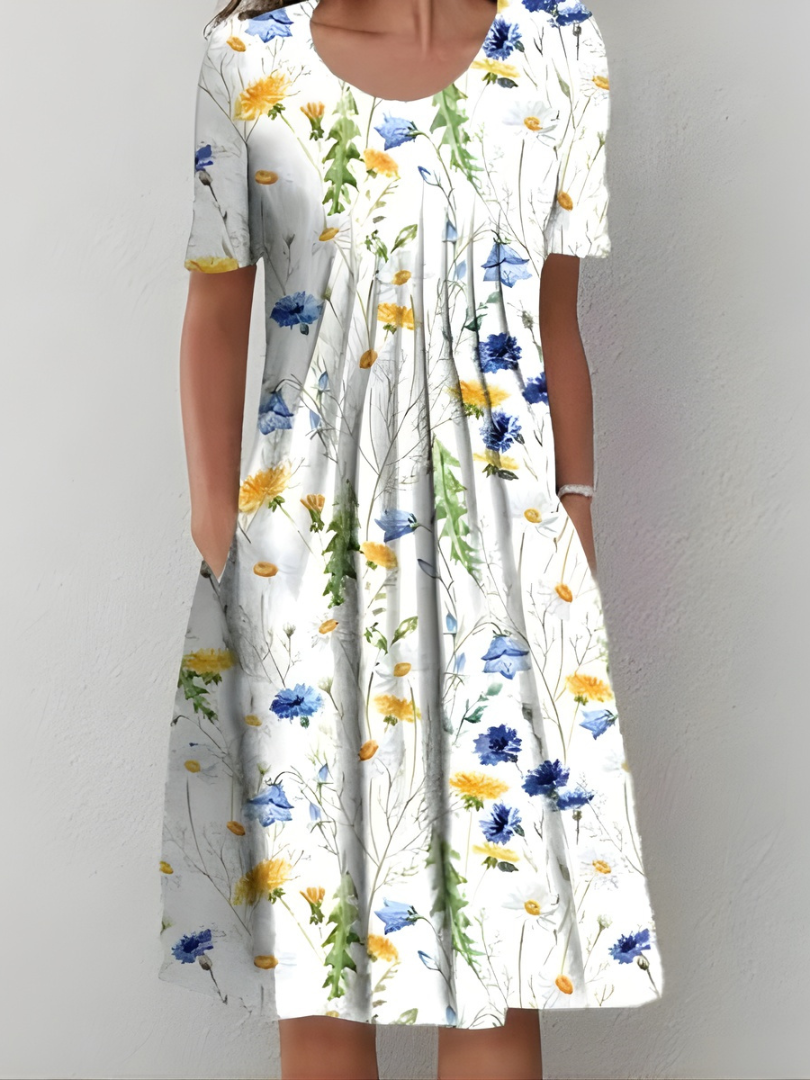Cäcilia - Pleated Floral Dress