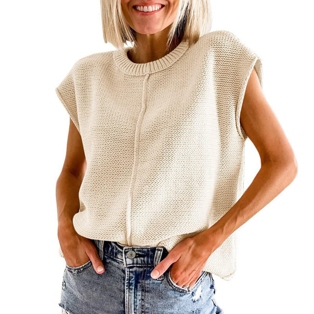 Maisie - Casual Minimalist Crewneck Sleeveless Top