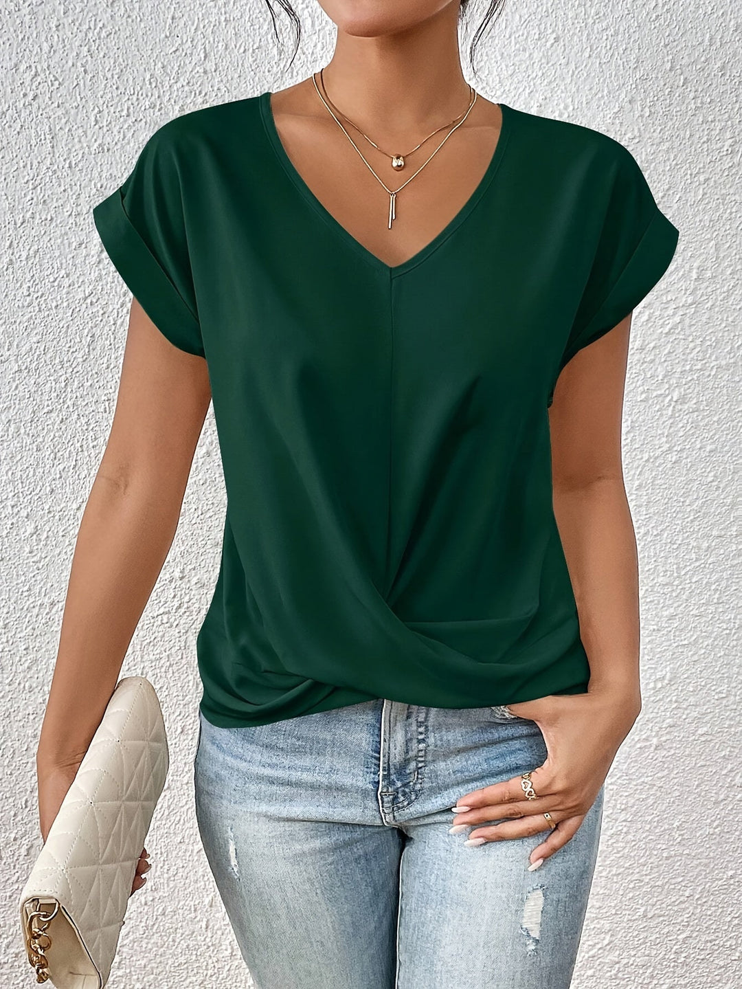 Hope | Casual T-Shirt with Sweetheart Neckline
