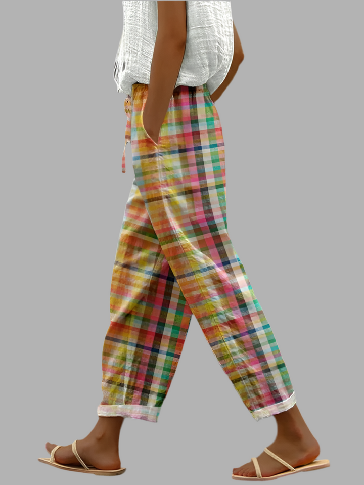 Noëlle - Retro Check Trousers