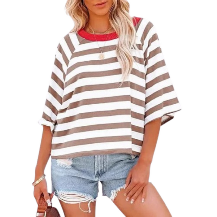 Maosie – Trendy Loose Fit Summer Crewneck Top