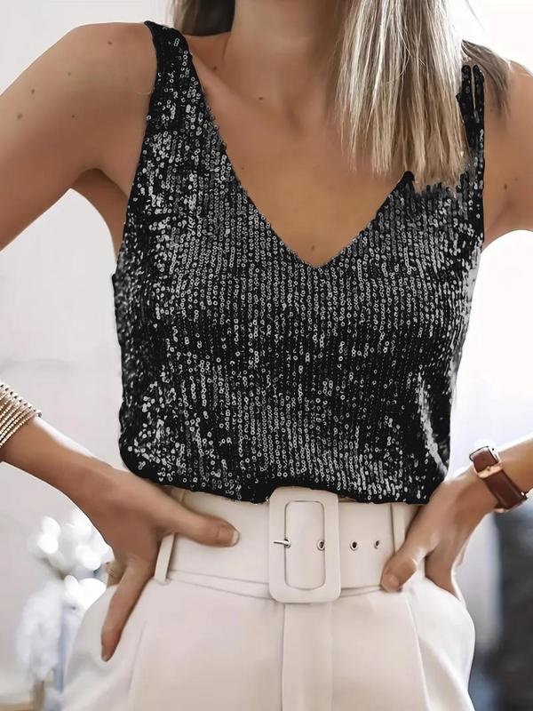 Kaitlyn - Sleeveless Glitter Top for Party & Summer Date Night Wear