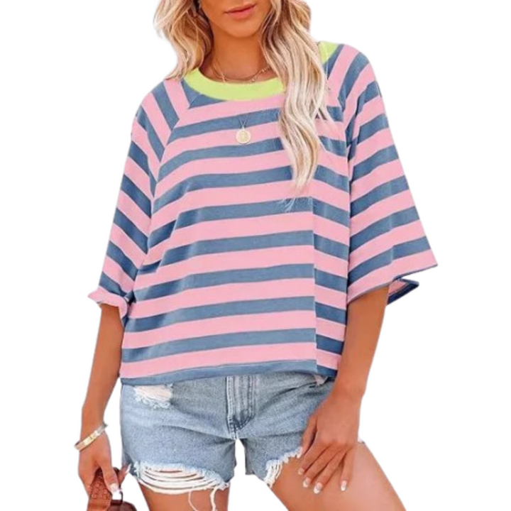 Maosie – Trendy Loose Fit Summer Crewneck Top
