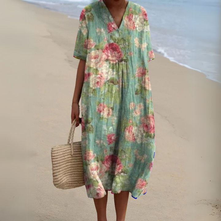 Nathalie - Elegant Floral Dress