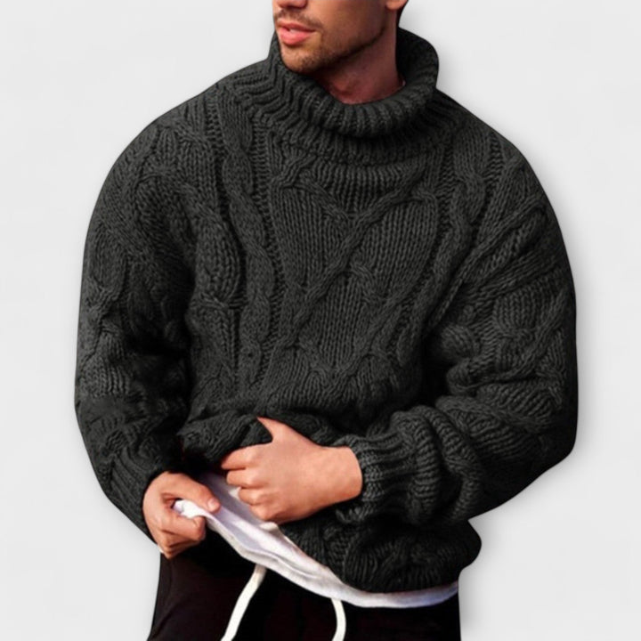Victor - Elegant High Neck Jumper Winter