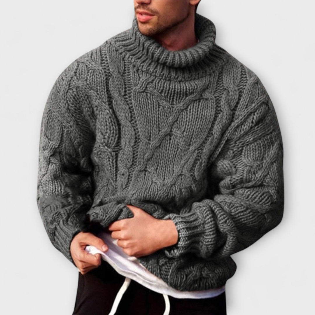 Victor - Elegant High Neck Jumper Winter