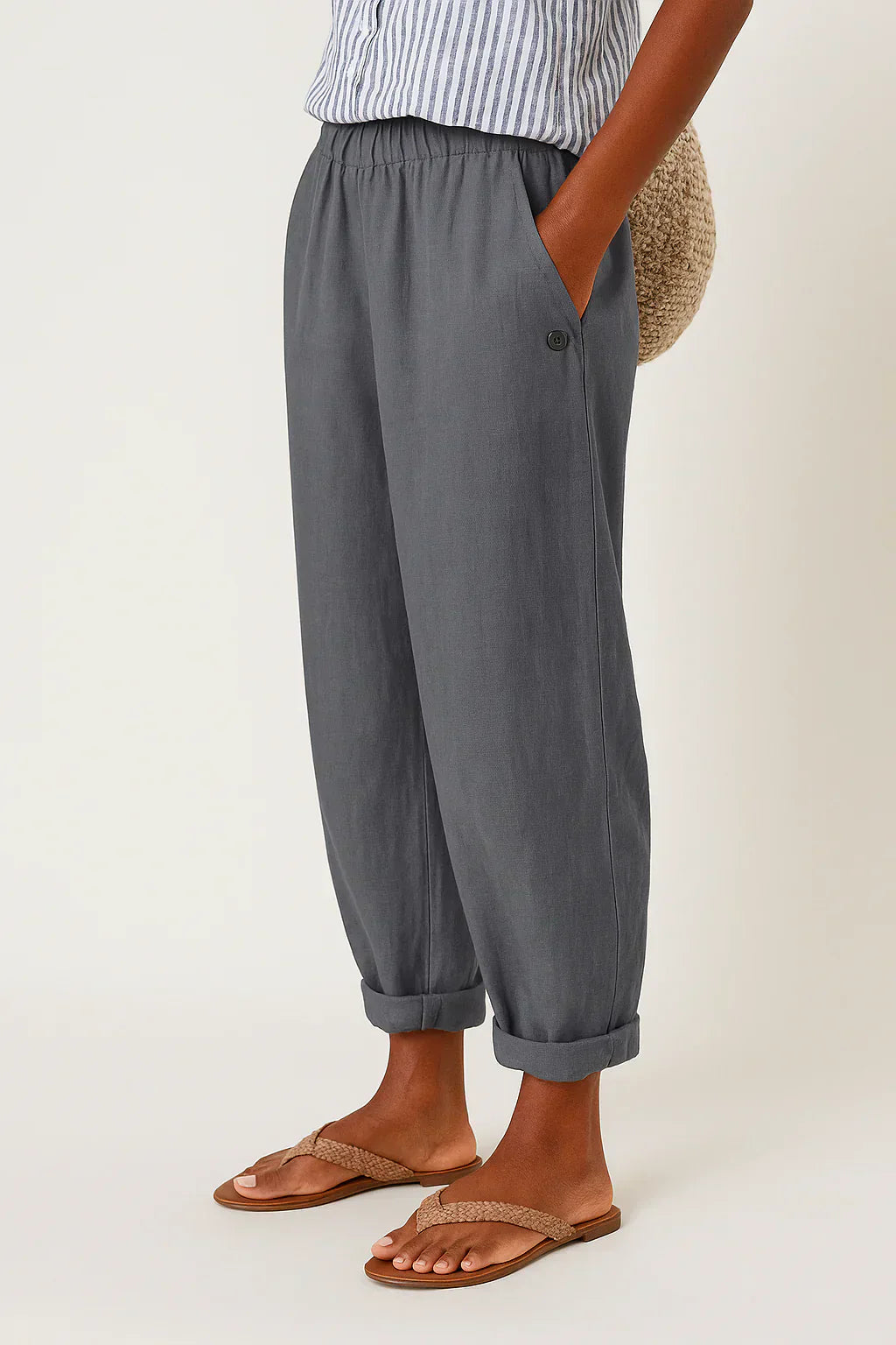 Edith - Elegant Lightweight Linen and Cotton Trousers