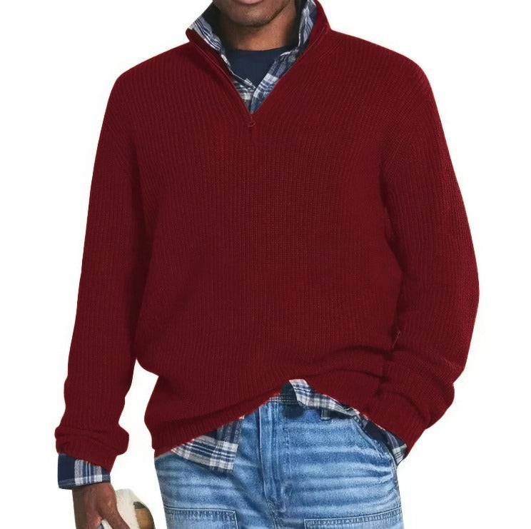 Finn - Comfortable Zip Neck Sweater