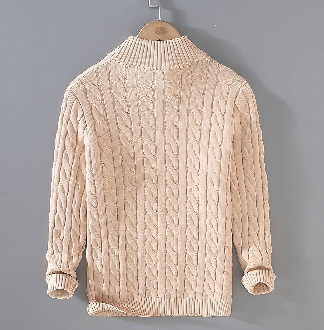 Anthony - Twisted Knit Half-Zip Jumper