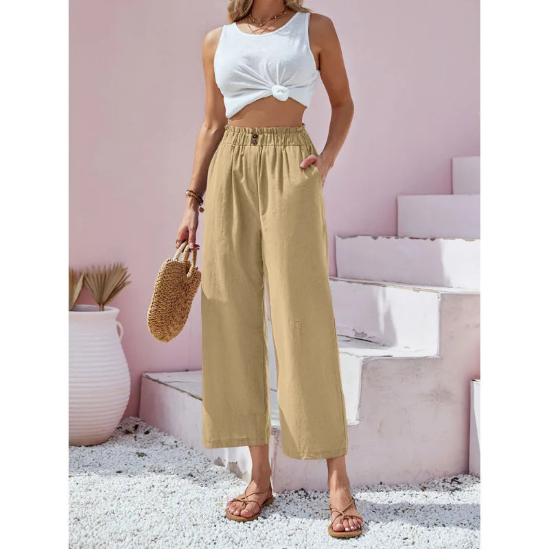 Soléa – Summer Linen-Cotton Trousers