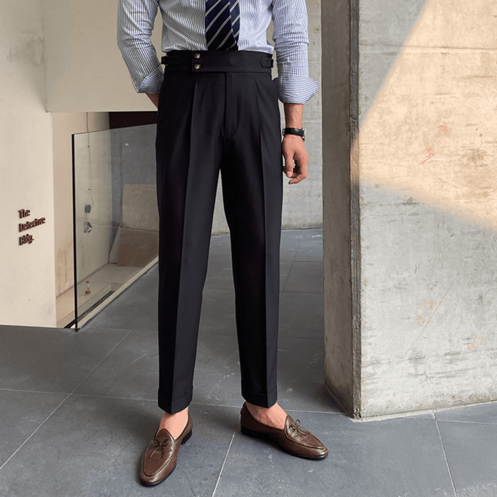 Edward - Elegant High-Waisted Trousers