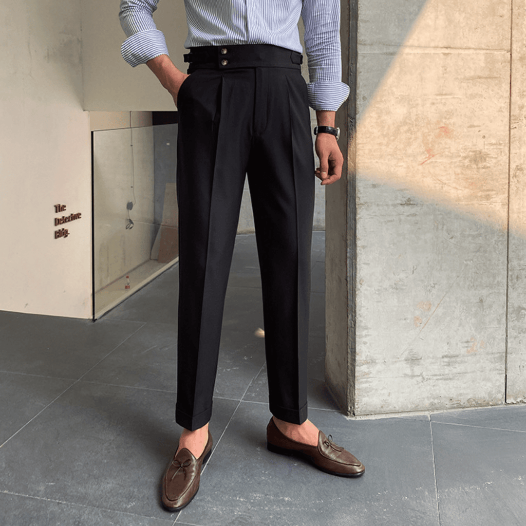 Edward - Elegant High-Waisted Trousers