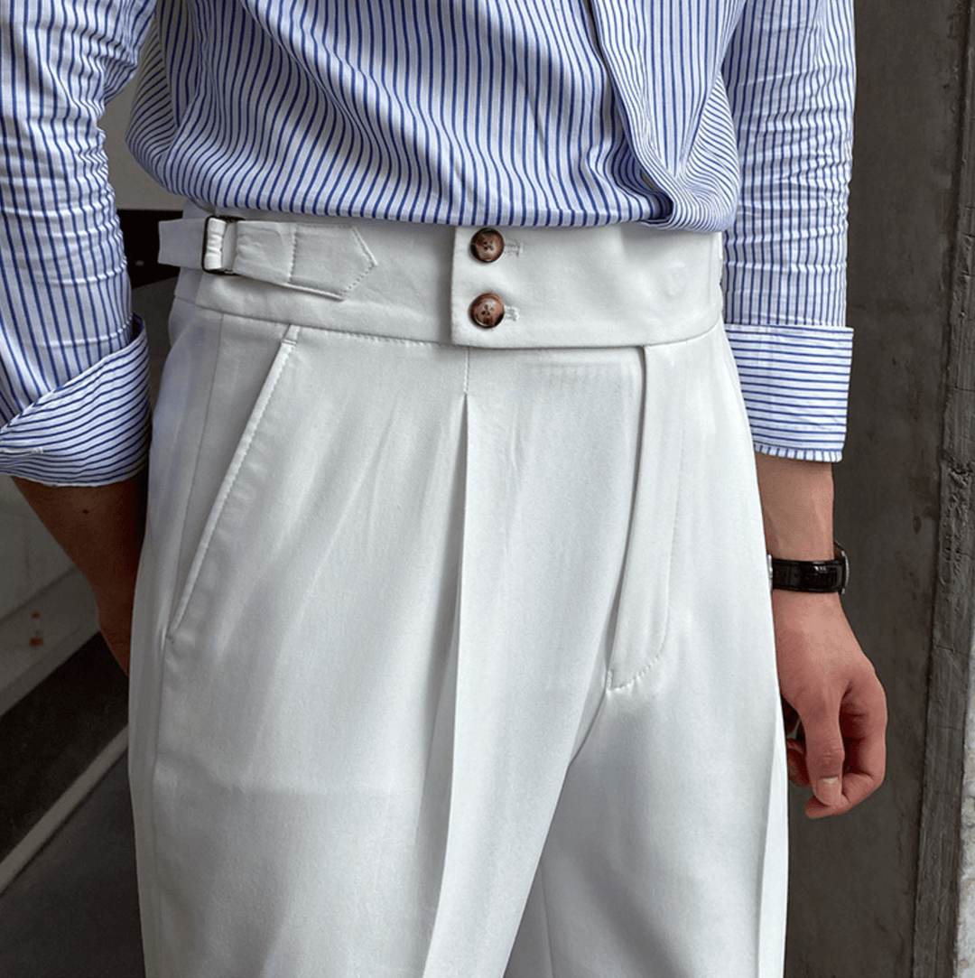 Edward - Elegant High-Waisted Trousers
