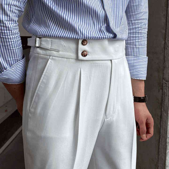 Edward - Elegant High-Waisted Trousers