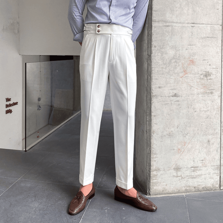 Edward - Elegant High-Waisted Trousers
