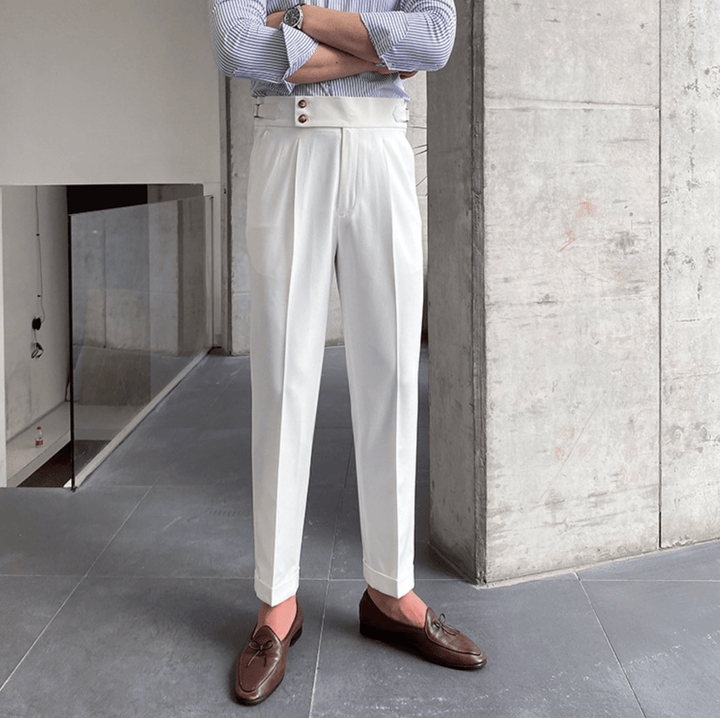 Edward - Elegant High-Waisted Trousers