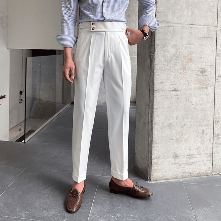 Edward - Elegant High-Waisted Trousers