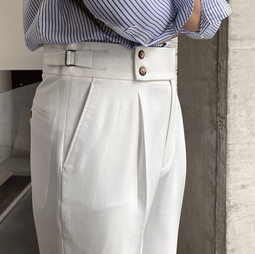 Edward - Elegant High-Waisted Trousers