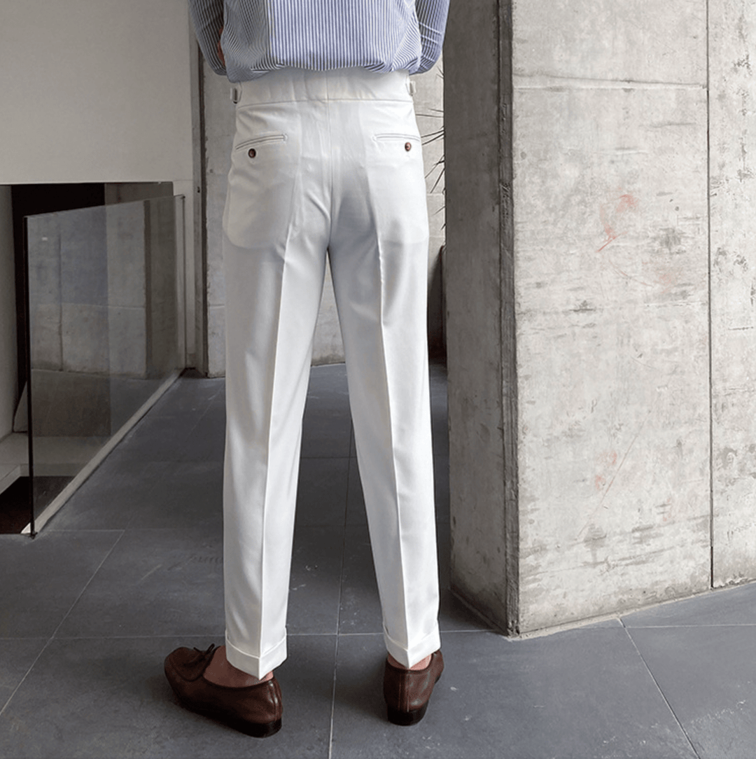 Edward - Elegant High-Waisted Trousers