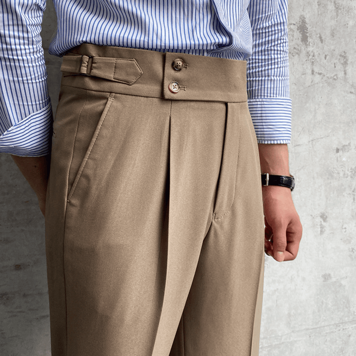 Edward - Elegant High-Waisted Trousers