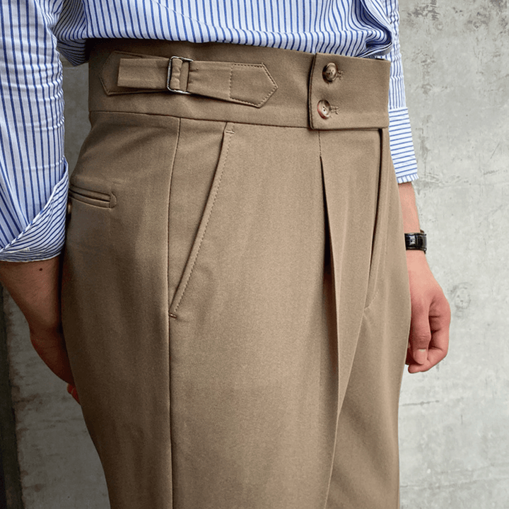 Edward - Elegant High-Waisted Trousers