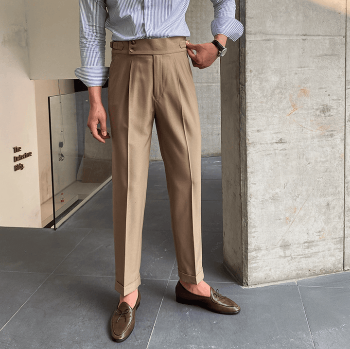 Edward - Elegant High-Waisted Trousers
