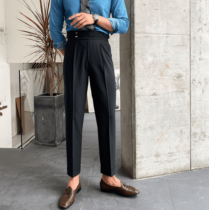 Edward - Elegant High-Waisted Trousers