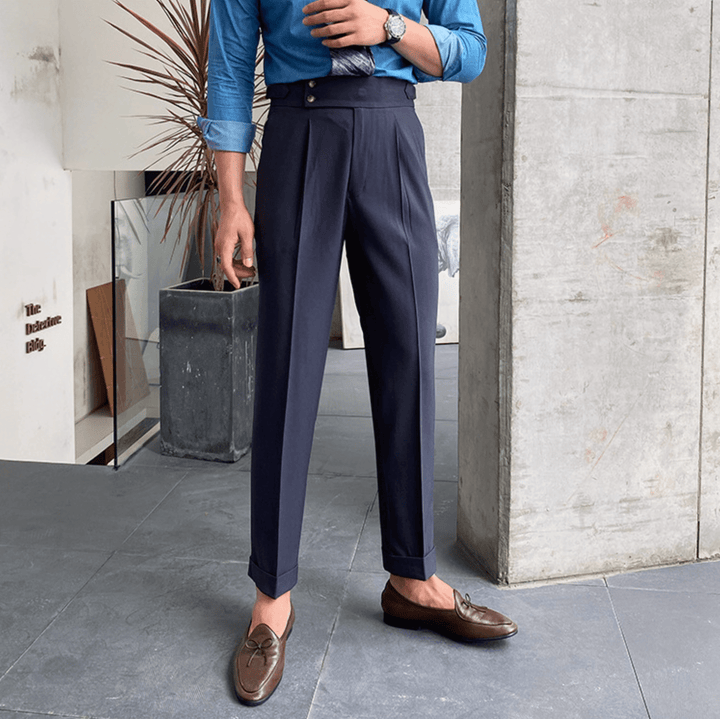 Edward - Elegant High-Waisted Trousers