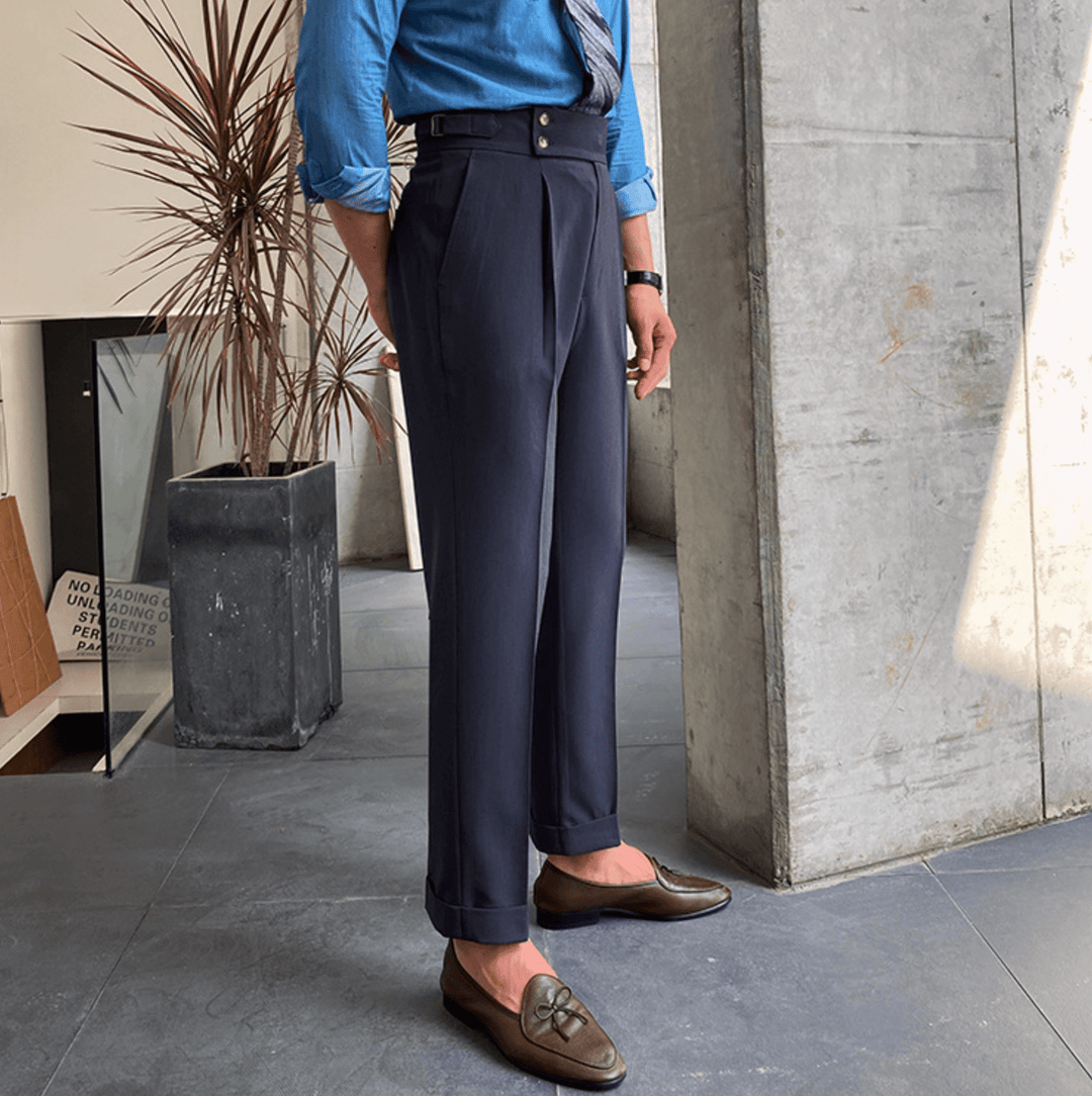 Edward - Elegant High-Waisted Trousers
