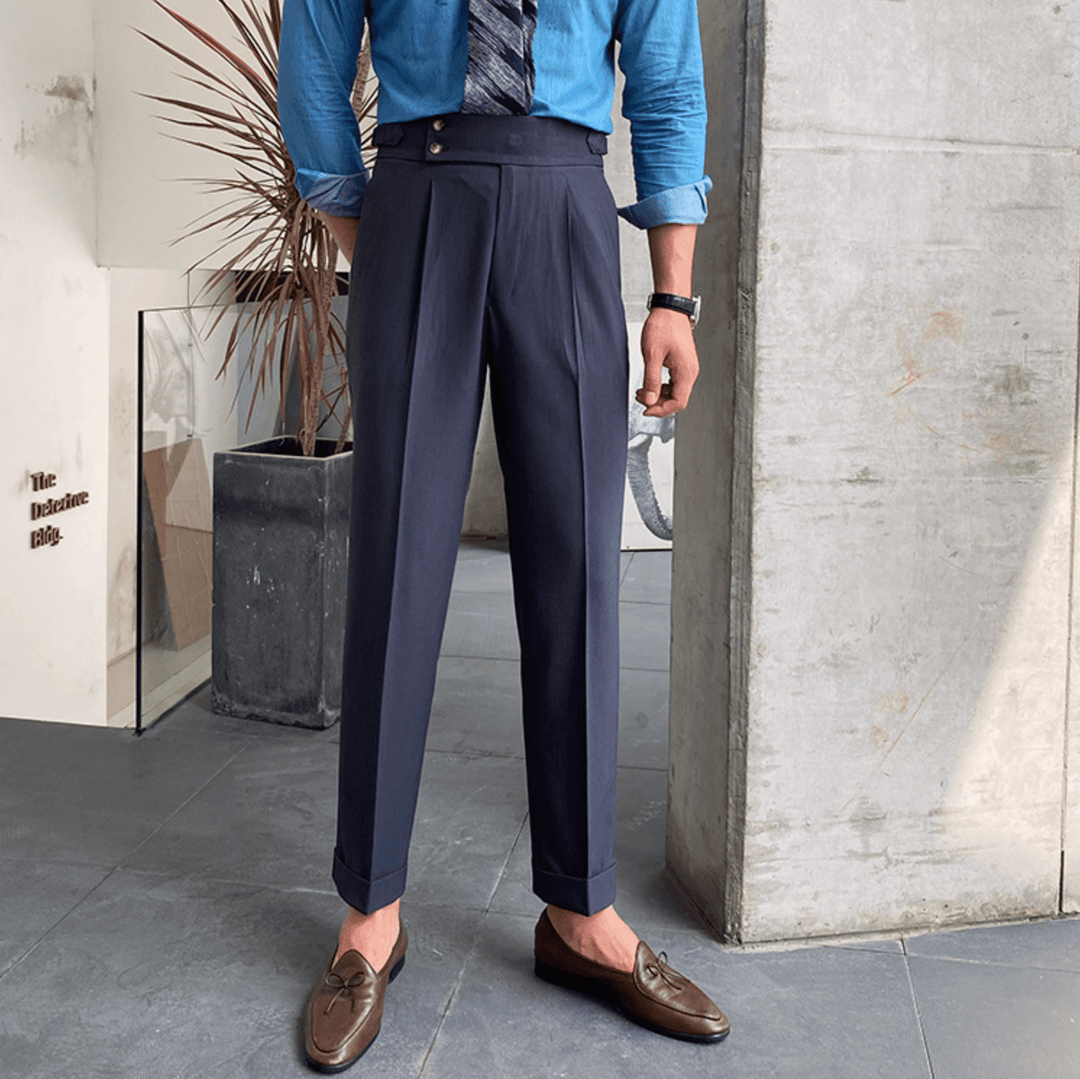 Edward - Elegant High-Waisted Trousers