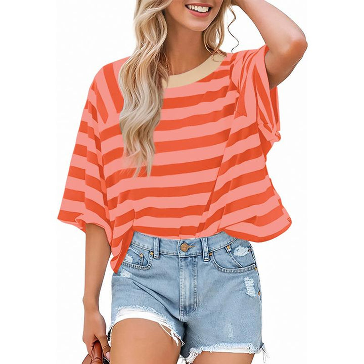 Maosie – Trendy Loose Fit Summer Crewneck Top
