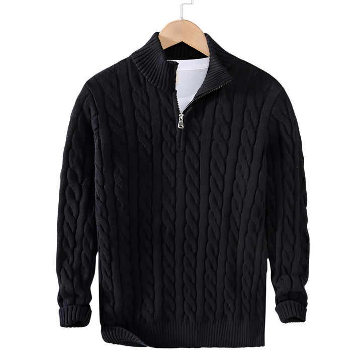 Anthony - Twisted Knit Half-Zip Jumper
