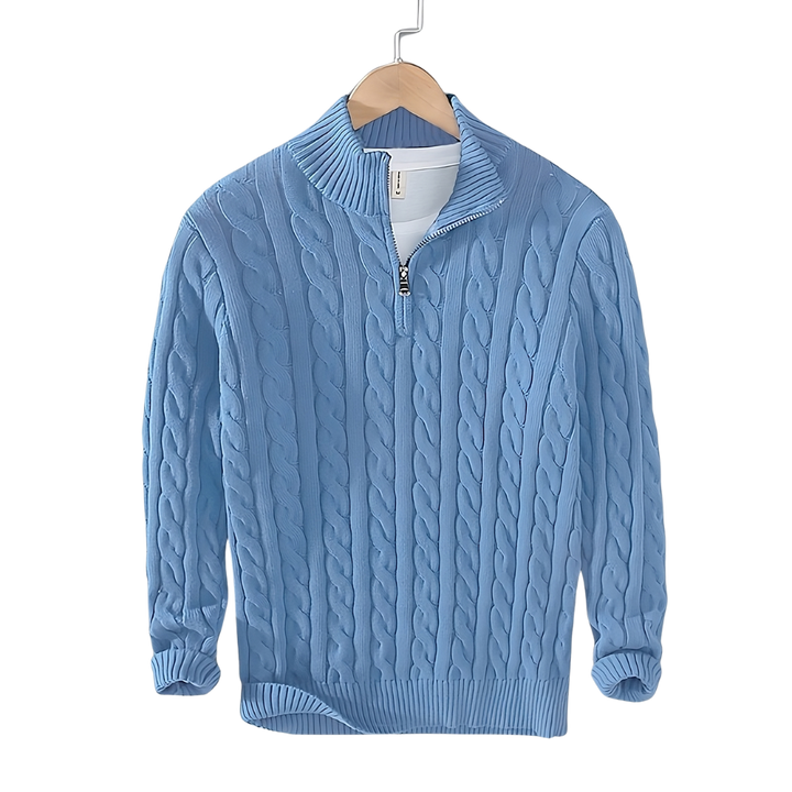 Anthony - Twisted Knit Half-Zip Jumper