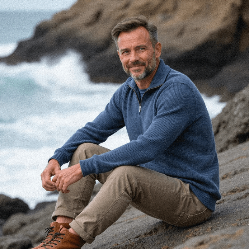 Finn - Comfortable Zip Neck Sweater