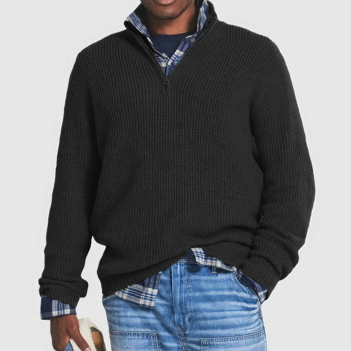 Finn - Comfortable Zip Neck Sweater