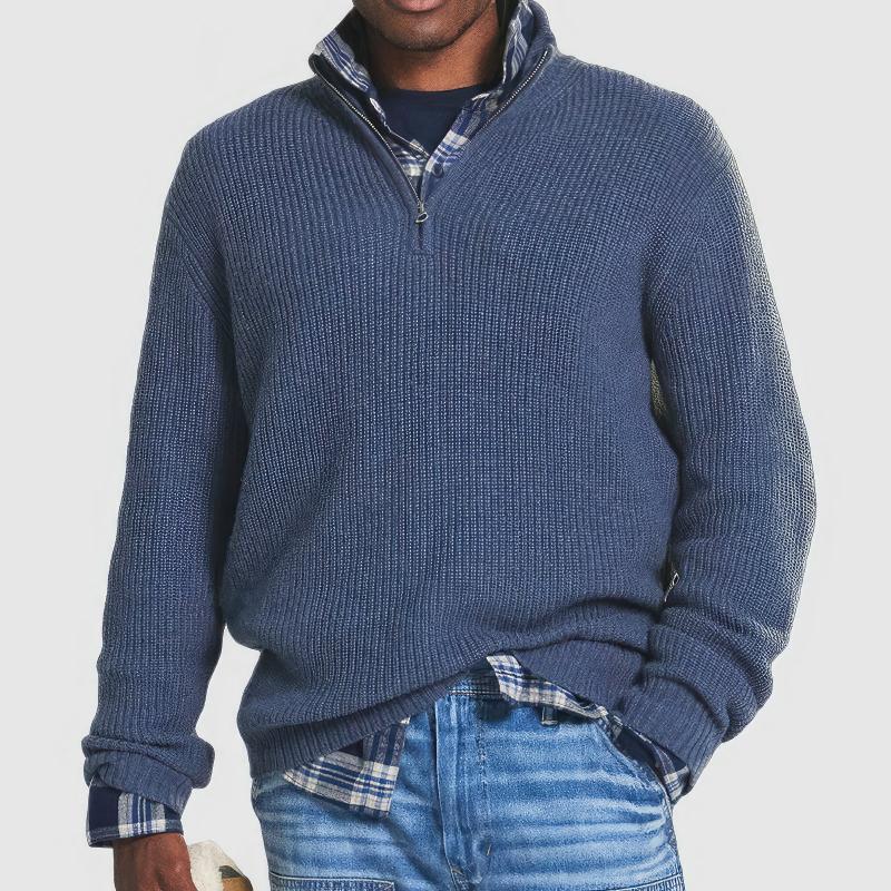 Finn - Comfortable Zip Neck Sweater