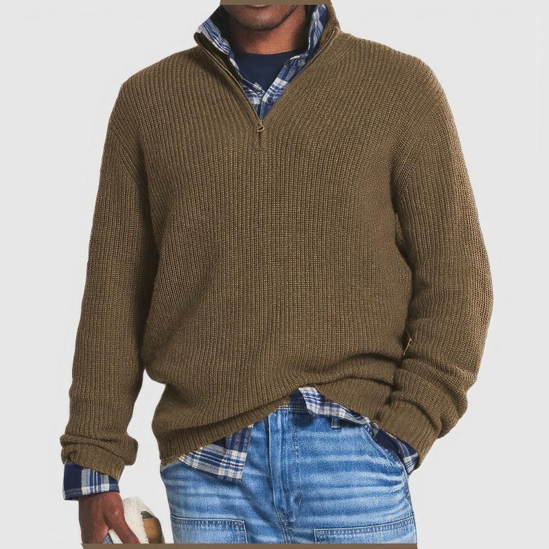Finn - Comfortable Zip Neck Sweater